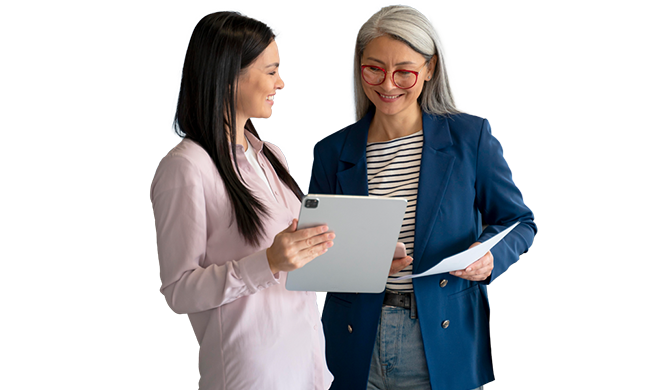 Two women's discussing